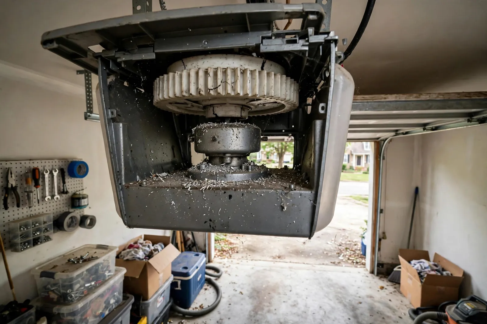 Before photo,  Gear Assembly Rebuild in Sheffield, by Waldorf Garage Door Repair