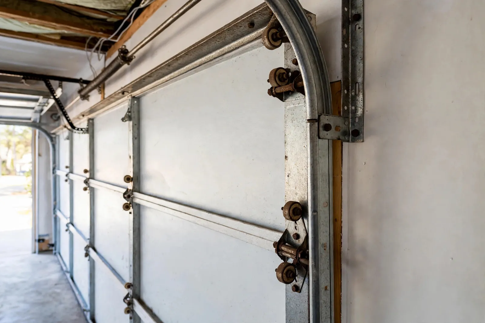 Before photo,  Full Roller Set Replaced in Sheffield, by Waldorf Garage Door Repair