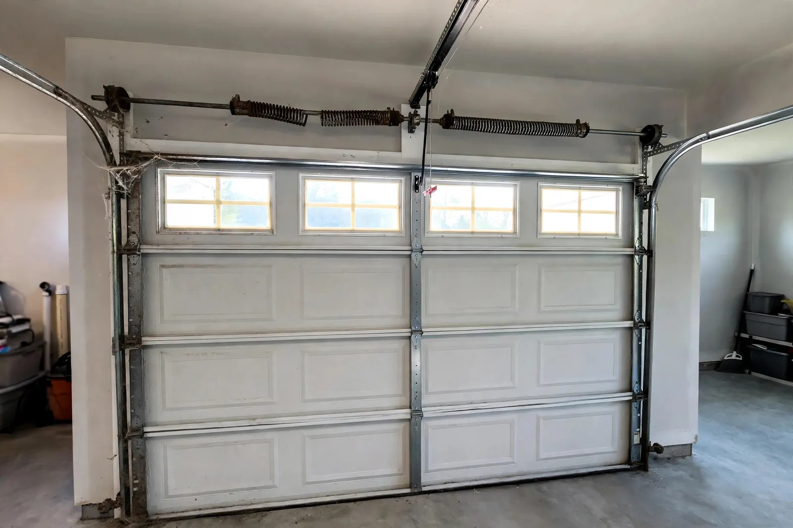 Before photo, Matched Torsion Spring Pair in Carrington, by Waldorf Garage Door Repair