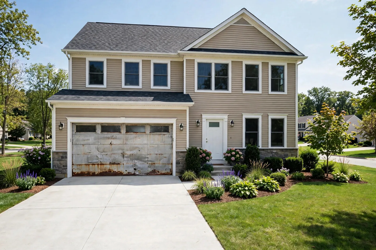 Before photo,  Garage Door Replacement in Pinefield, by Waldorf Garage Door Repair