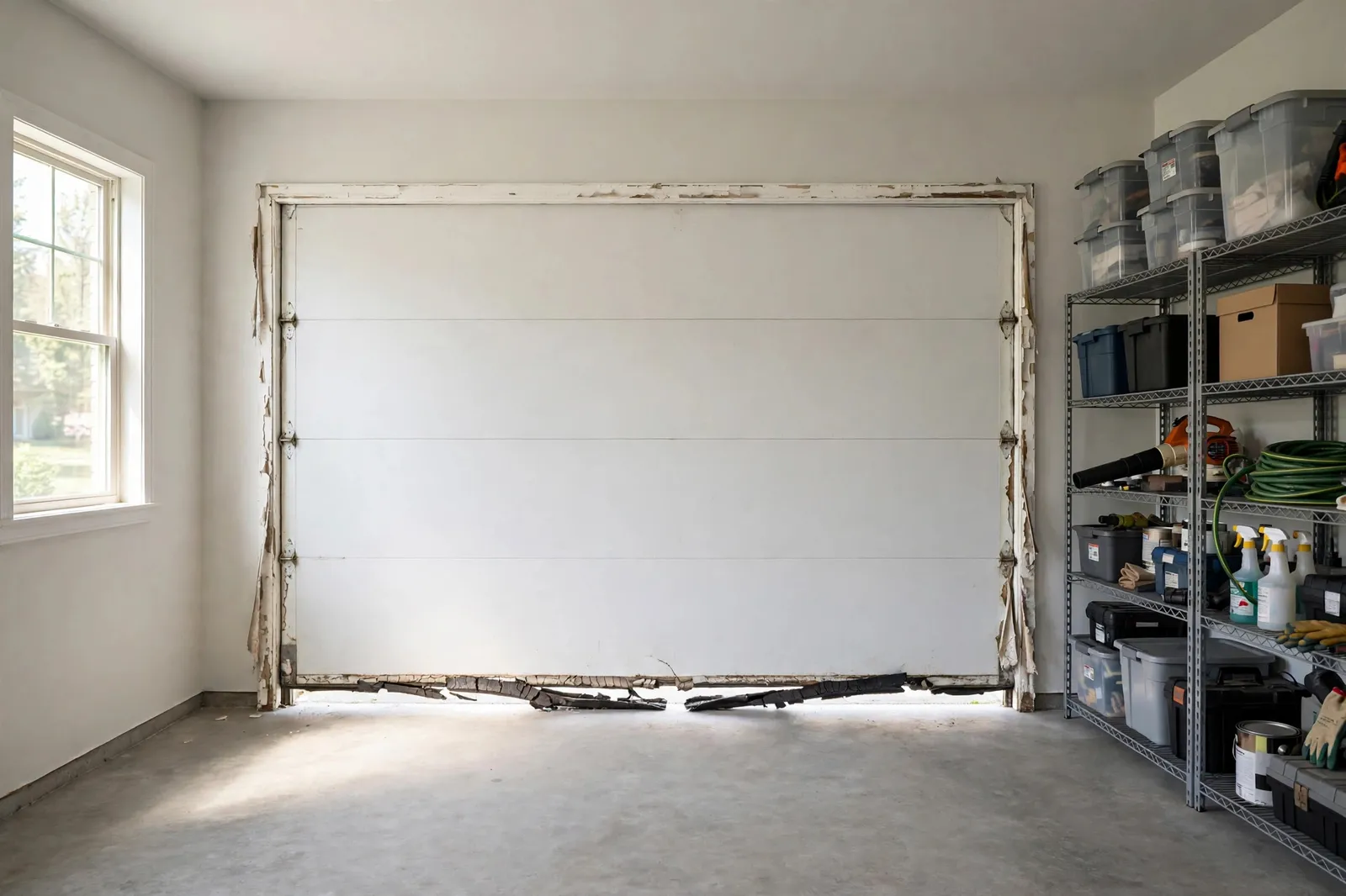 Before photo,  New Seals on a Two Car Door in Pinefield, by Waldorf Garage Door Repair